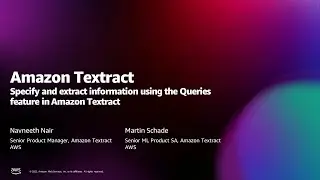 Extract specific information from documents using Queries from Amazon Textract - AWS