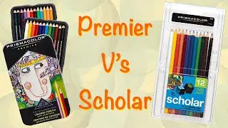 Prismacolor Premier - Prismacolor Scholar Comparison by Sassy Colouring