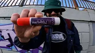 Graffiti bombing on streets. Rebel813. Throwups, pieces, lifestyle, stickers. 2023 4K
