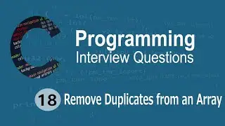 C Interview Questions tutorial #18 - Remove Duplicates from an Array  || Codenemy