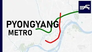 Evolution of the Pyongyang Metro 1973-2021 (geographic map)