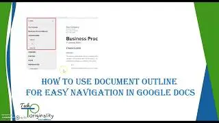 Easy Navigation Using Document Outline tool in Google Docs