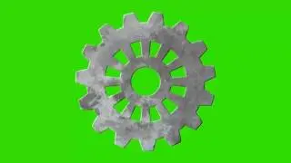 A Collection of COGS on a Green Screen Background