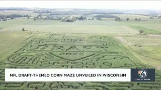 NFL Draft-themed maze in Wisconsin