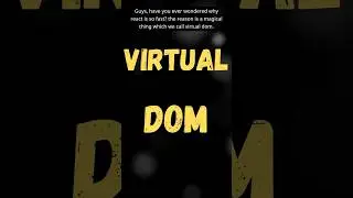 React Virtual DOM in one minute 