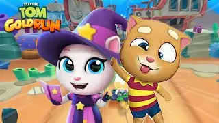 TALKING TOM GOLD RUN 2020 - NEW SPACE SIDE WORLD WITCH ANGELA VS TALKING GINGER