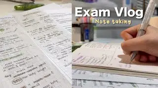 Midterm Study Vlog | Lots of studying 📖 and note taking [ IPad study ] Three days before Exam ✏️