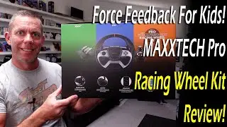 Force Feedback For Kids!😀 MaxxTech Pro FFB Racing Wheel Kit Review.