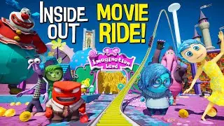 INSIDE OUT! Riley's Dream Roller Coaster & Dark Ride! (POV) [CC]