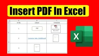 How to Insert PDF Files inside Excel