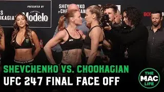 Valentina Shevchenko vs. Katlyn Chookagian Final Face Off | UFC 247 Ceremonial Weigh-Ins