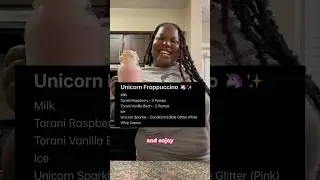 Unicorn Frappuccino 🦄✨ #instagram #reels #viral #asmr #youtubeshorts #subscribe #tiktok #bts #fyp