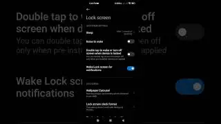 how to enable double tap to turn on and off Xiaomi phone screen