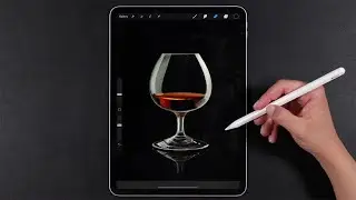 Procreate Realistic Glass Drawing on iPad Pro