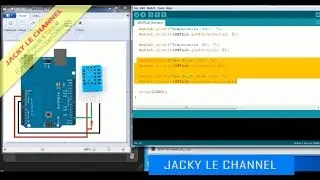 Arduino Measure Humidity and Temperature by Digital Sensor DHT11 DHT22