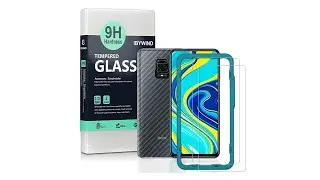 Redmi Note 9s/ Note 9 Pro Tempered Glass Protector With Back Skin Protector& Camera Lens Protector