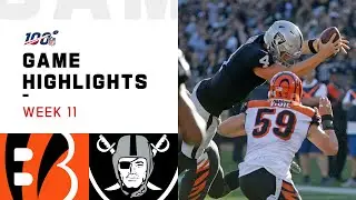 Bengals vs. Raiders Week 11 Highlights | NFL 2019