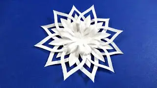 Do-it-yourself voluminous paper snowflake step by step