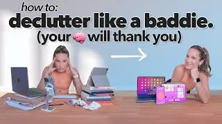 DECLUTTER YOUR WORKSPACE in 5 minutes ✨ (the KEY to a clear mind)