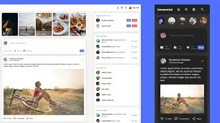 React Social Media App Design | Dark/Light Mode & Responsive & HTML CSS