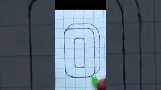 Easy 3d drawing letter O or number 0