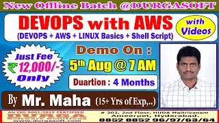 DEVOPS with AWS Offline Training @ DURGASOFT
