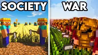 100 Players Simulate Civilization in Minecraft