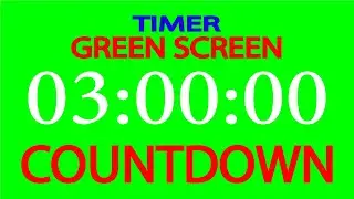 3 hour Timer countdown | Background green screen | Green screen 3 hour countdown | TIMER 3H