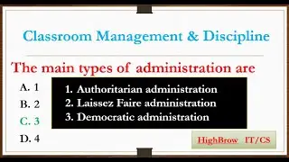 MCQS related to Educational Administration |Authoritative, Democratic & Laissez Fair in URDU/HINDI