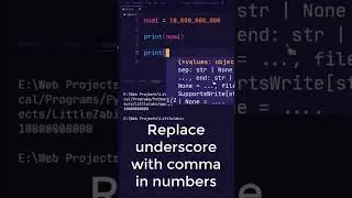 Insert separator in numbers in python #SHORTS