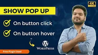 Popup on Button Click in WordPress | Popup on Button Hover WordPress | How to show popup WordPress