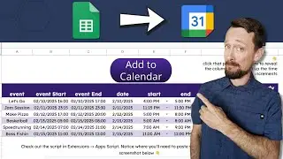 Google Sheets - Use Apps Script to Create Google Calendar Events Automatically