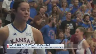 HIGHLIGHTS: No. 10 Kansas volleyball beats No. 6 Purdue