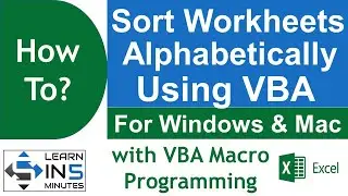 How to sort Worksheets alphabetically using VBA in Excel