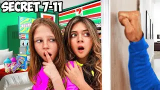 We Built A SECRET 7-11 and HID IT From OUR DAD | Ft. Nastya