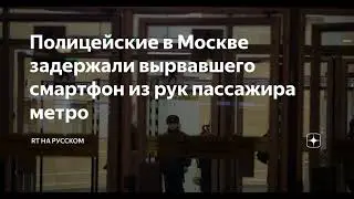 Полицейские в Москве задержали вырвавшего смартфон из рук пассажира на станции метро Жулебино, ТКЛ.