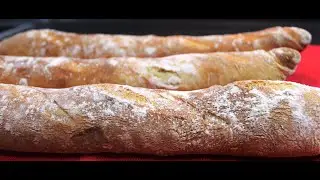 Italian BAGUETTE  Filoncino.  The simplest recipe. Eng sub.