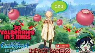 Genshin Impact - Valberries location | Valberries can be found in the wild on Stormbearer Mountains.