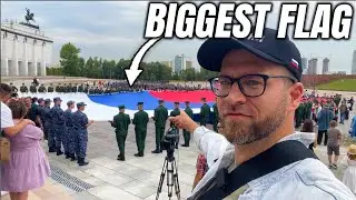 Russia's BIGGEST Flag And Russian Military 🇷🇺 (National Flag Day)