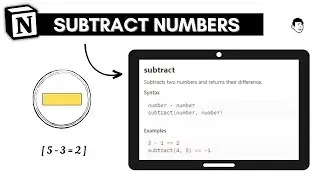 How to subtract numbers in @Notion | Use of subtract operator in Notion