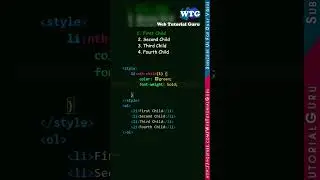 use of n-th child selector in css #shorts #css #csstricks #htmlandcssinhindi #html #webtutorialguru
