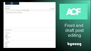 Edit WordPress posts in draft status using a front end form. Change status to publish & vice versa.