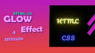 AWESOME Text GLOW Effect | HTML CSS