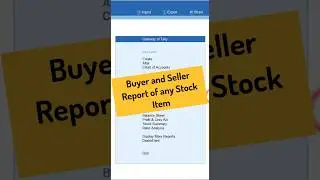 Tally Prime: How to Get All Buyer and Seller Information of any Stock Item #tallyprime