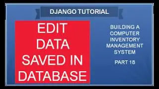 DJANGO – 18 UPDATE DATA SAVED IN THE DATEBASE