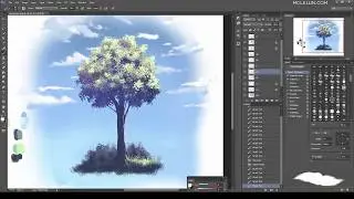 Paint Anime Style Tree Using Photoshop