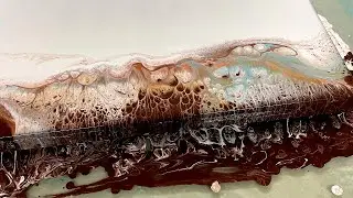 Easy Acrylic Pouring with Beautiful Lacing & Cells | ASMR Abstract Art for Beginners, Fluid Art Easy