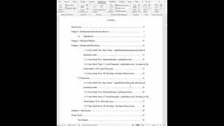 Automatically creating a table of contents in Word