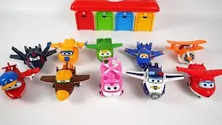 Super Wings Toys and Colores Garage