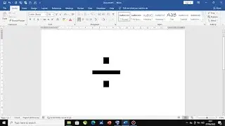 How to type divide symbol in Microsoft Word